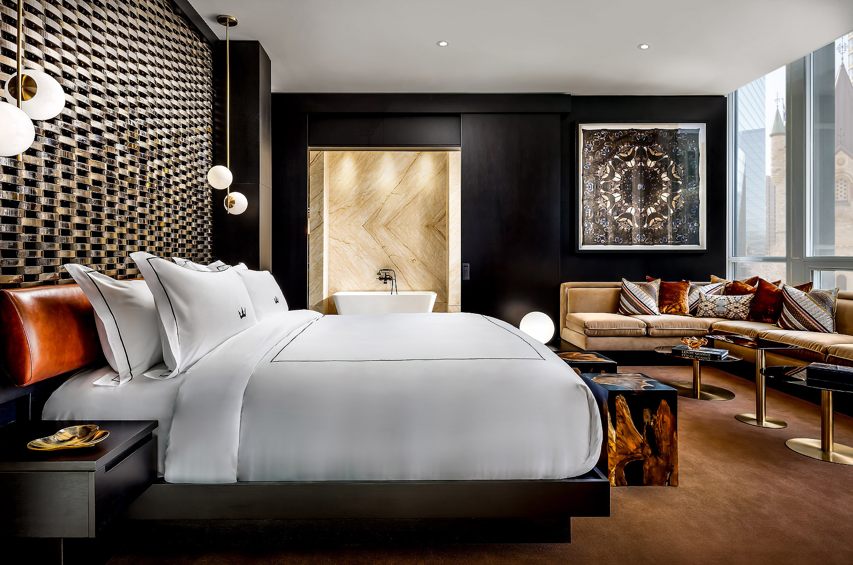 Bisha Hotel, Toronto - Presidential Suite Bedroom - Lenny Kravitz Design