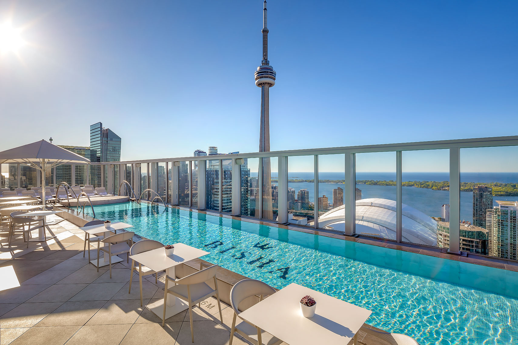 Bisha Hotel Toronto - Rooftop Pool Deck - Toronto Hotel Photographer