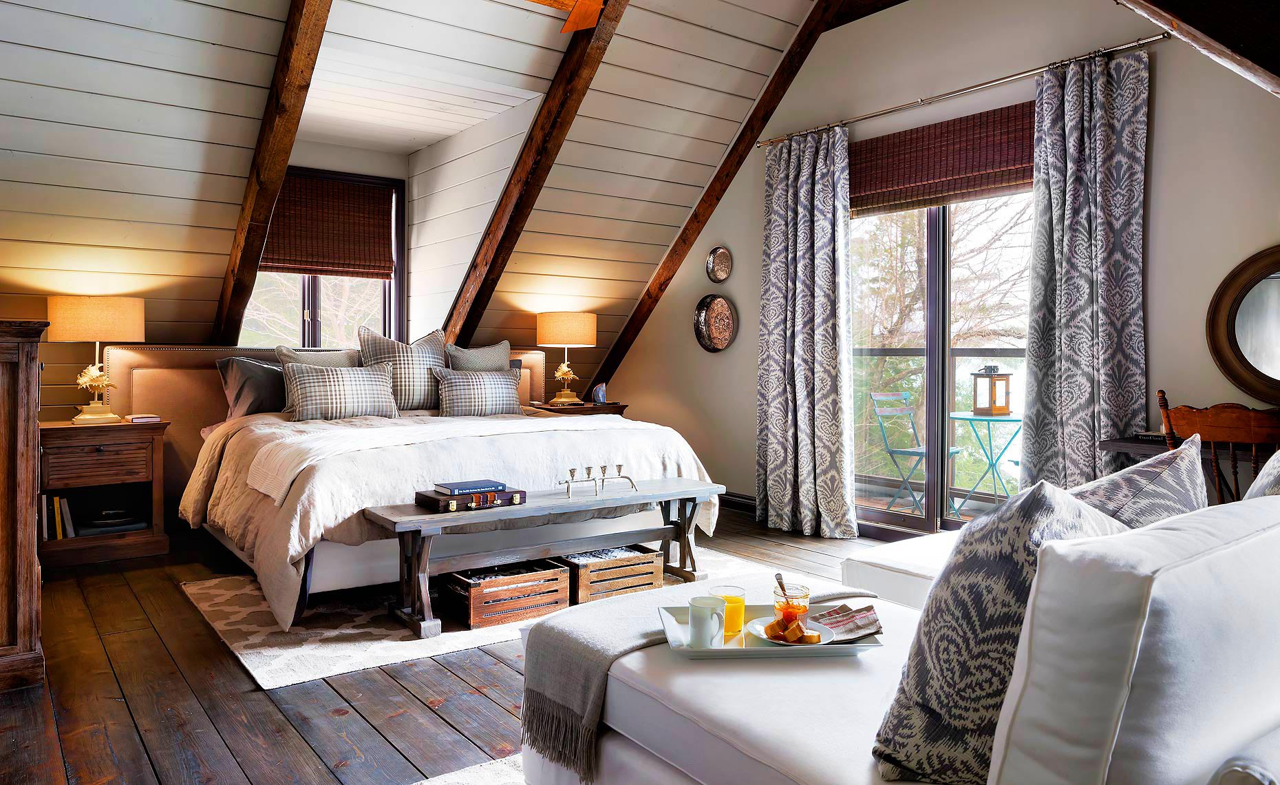 Rustic Cottage Bedroom by Colin and Justin