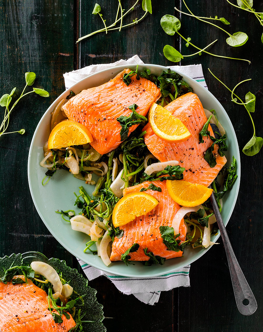 Clean Eating Magazine - Grilled Salmon Platter