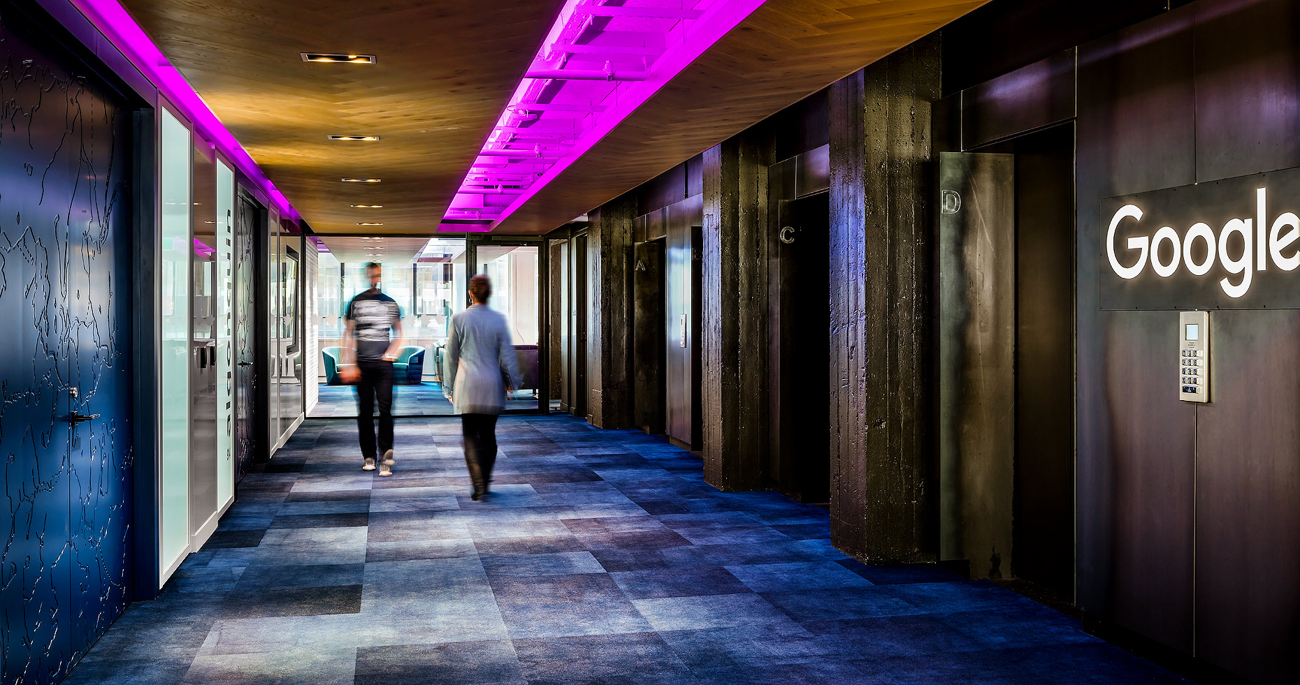 Google Toronto Offices Corridor. Design by IN Studio