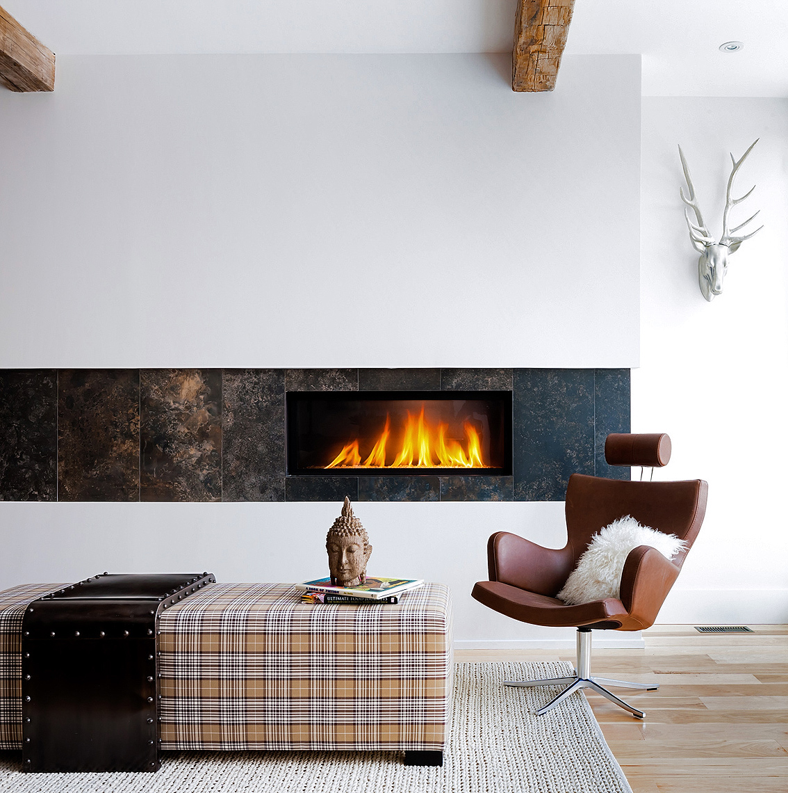 Modern Living Room and Fireplace - Dwell Mag