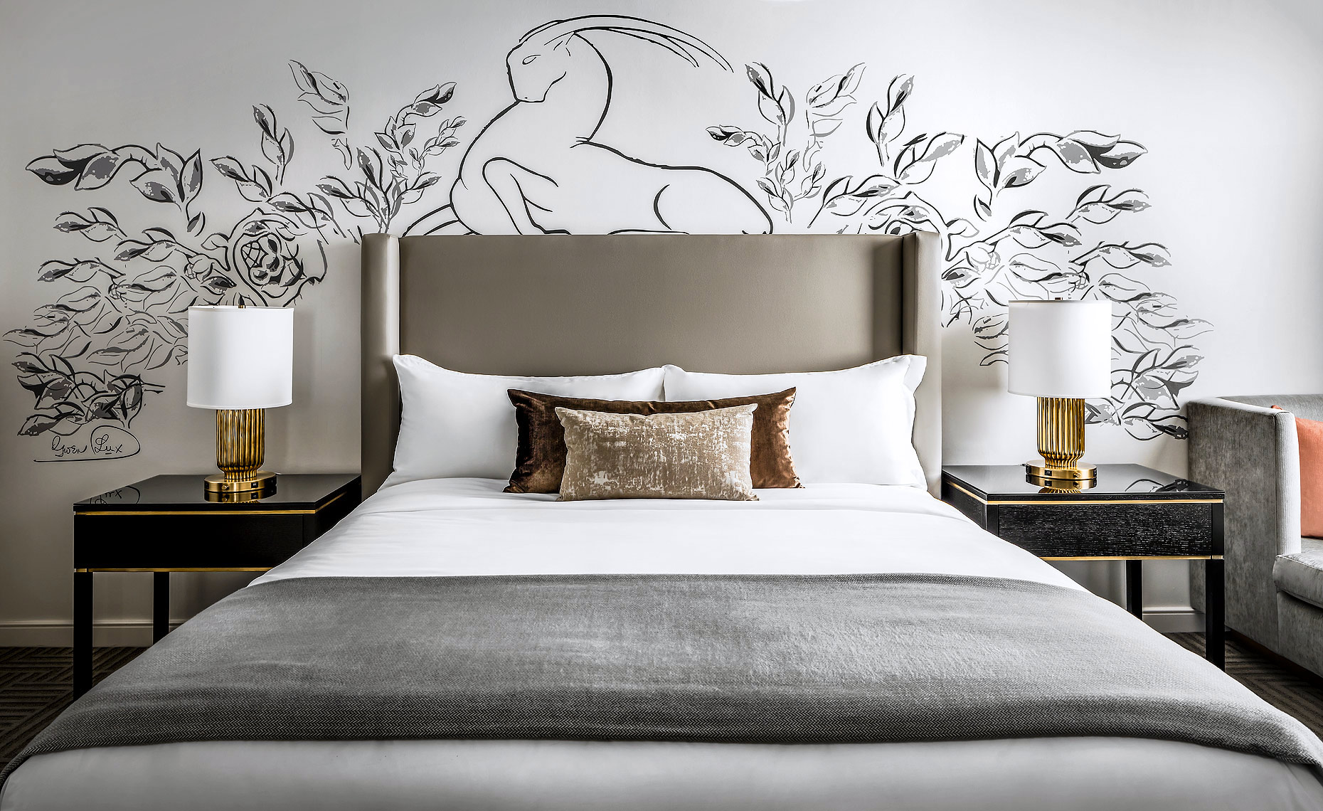 The Gwen Hotel Suite Bedroom - A Luxury Collection Hotel - Chicago Hotel Photographer