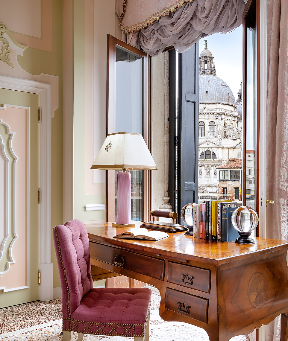 The Gritti Palace, Venice, Italy - Grand Canal view from the Somerset Maugham Suite
